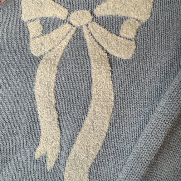 Sincerly Jules Crewneck Bow Knit Sweater Size L NEW WITH‎ TAG - Picture 5 of 7